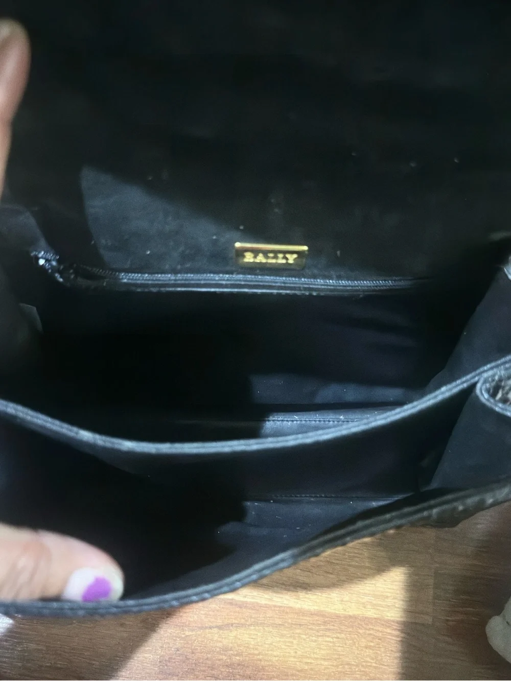 Vintage Bally Black Quilted Top-Handle Hobo Bag